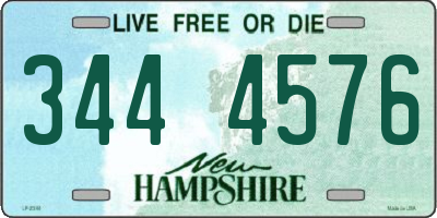 NH license plate 3444576