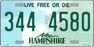 NH license plate 3444580