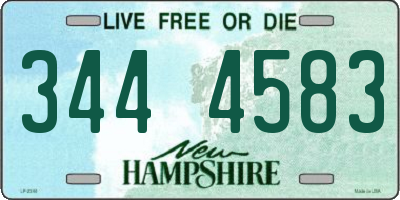 NH license plate 3444583