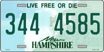 NH license plate 3444585
