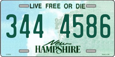 NH license plate 3444586
