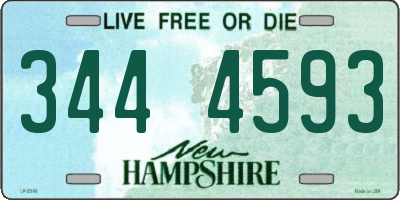 NH license plate 3444593