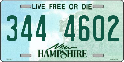 NH license plate 3444602