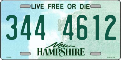 NH license plate 3444612