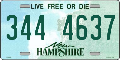 NH license plate 3444637