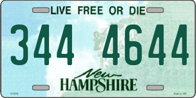 NH license plate 3444644