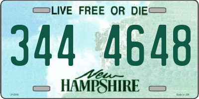 NH license plate 3444648