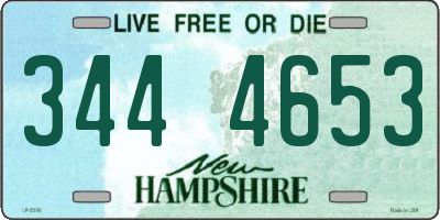 NH license plate 3444653