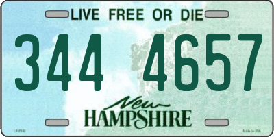 NH license plate 3444657