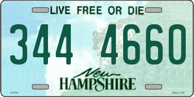 NH license plate 3444660