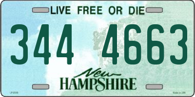 NH license plate 3444663
