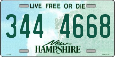 NH license plate 3444668