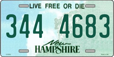 NH license plate 3444683