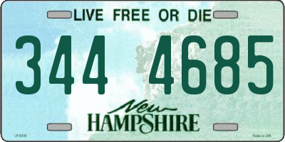 NH license plate 3444685
