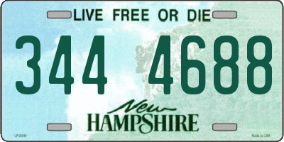 NH license plate 3444688