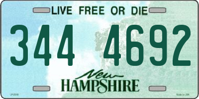 NH license plate 3444692
