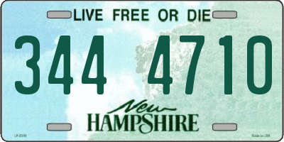 NH license plate 3444710