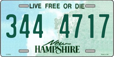 NH license plate 3444717