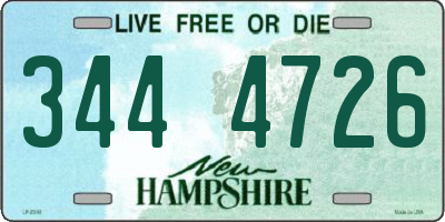 NH license plate 3444726