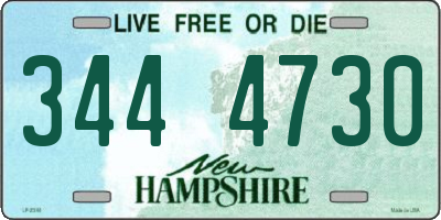 NH license plate 3444730