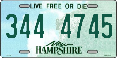 NH license plate 3444745