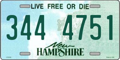 NH license plate 3444751