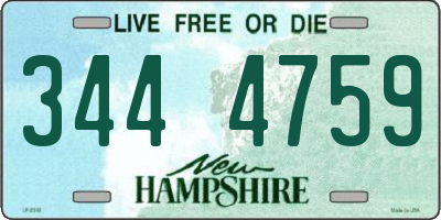 NH license plate 3444759