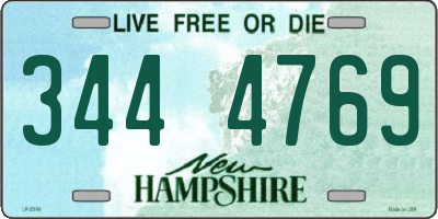 NH license plate 3444769