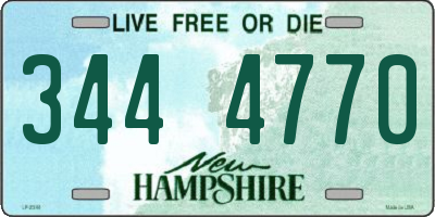 NH license plate 3444770