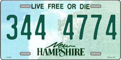 NH license plate 3444774