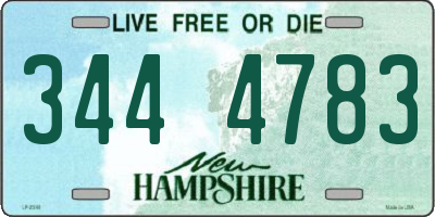 NH license plate 3444783