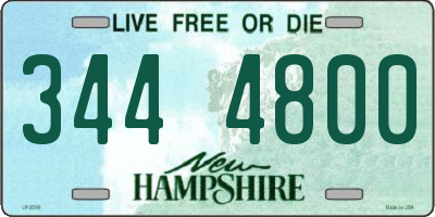 NH license plate 3444800