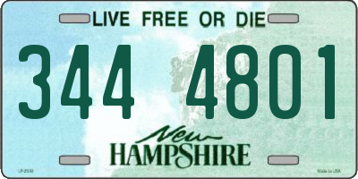NH license plate 3444801