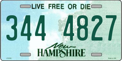 NH license plate 3444827