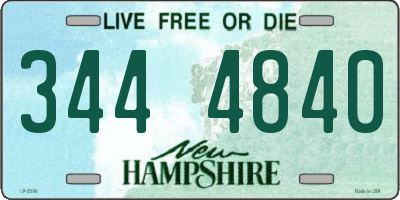 NH license plate 3444840