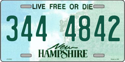 NH license plate 3444842
