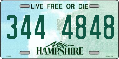 NH license plate 3444848