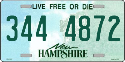 NH license plate 3444872