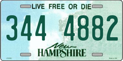 NH license plate 3444882