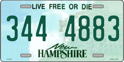 NH license plate 3444883
