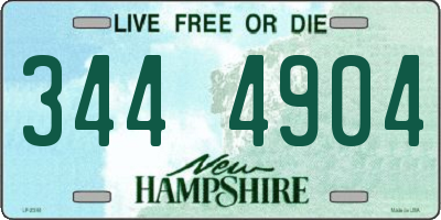 NH license plate 3444904