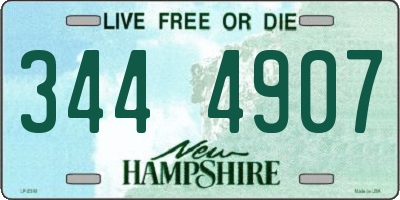 NH license plate 3444907