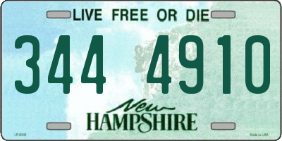 NH license plate 3444910