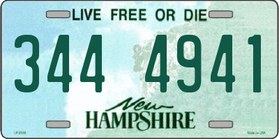 NH license plate 3444941