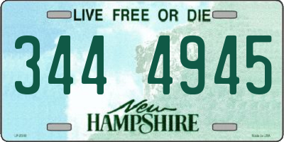NH license plate 3444945