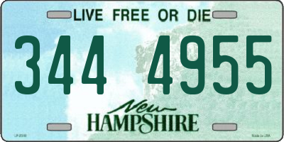 NH license plate 3444955