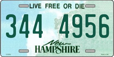 NH license plate 3444956