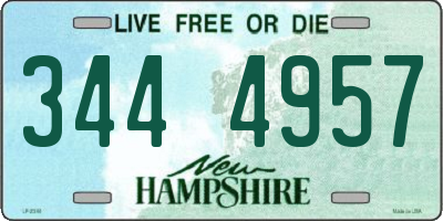 NH license plate 3444957