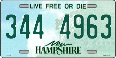 NH license plate 3444963