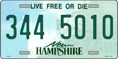 NH license plate 3445010